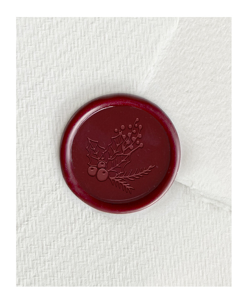 Adhesive sealing wax holly branch Adhesive sealing wax holly branch