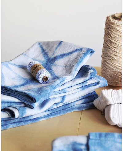 Cuerda azul y blanco para packaging
