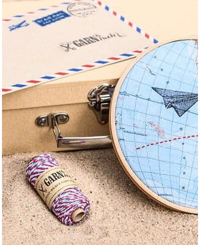 Correio decorativo de corda de viagem de correio aéreo