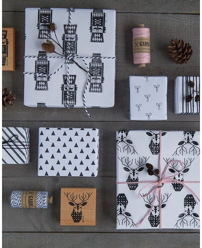 Spago bianco nero per confezione regalo