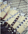 Black and white rope for event decoration