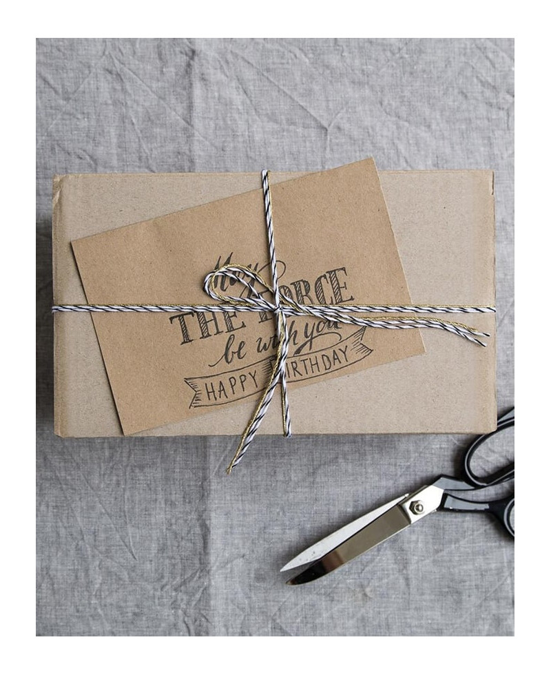 Corde noire et blanche pour les cadeaux Corde noire et blanche pour les cadeaux