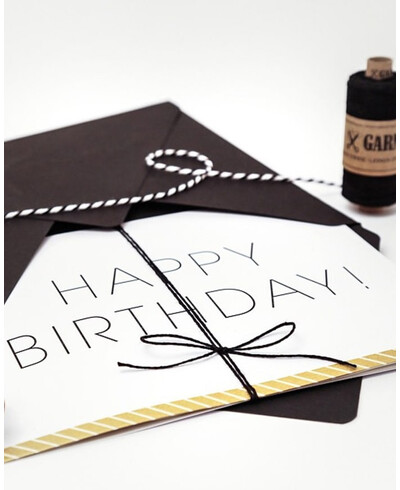 Ficelle noire pour invitations de mariage