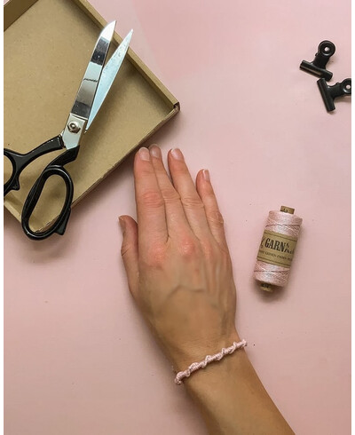 Powdered pink rope for crafts