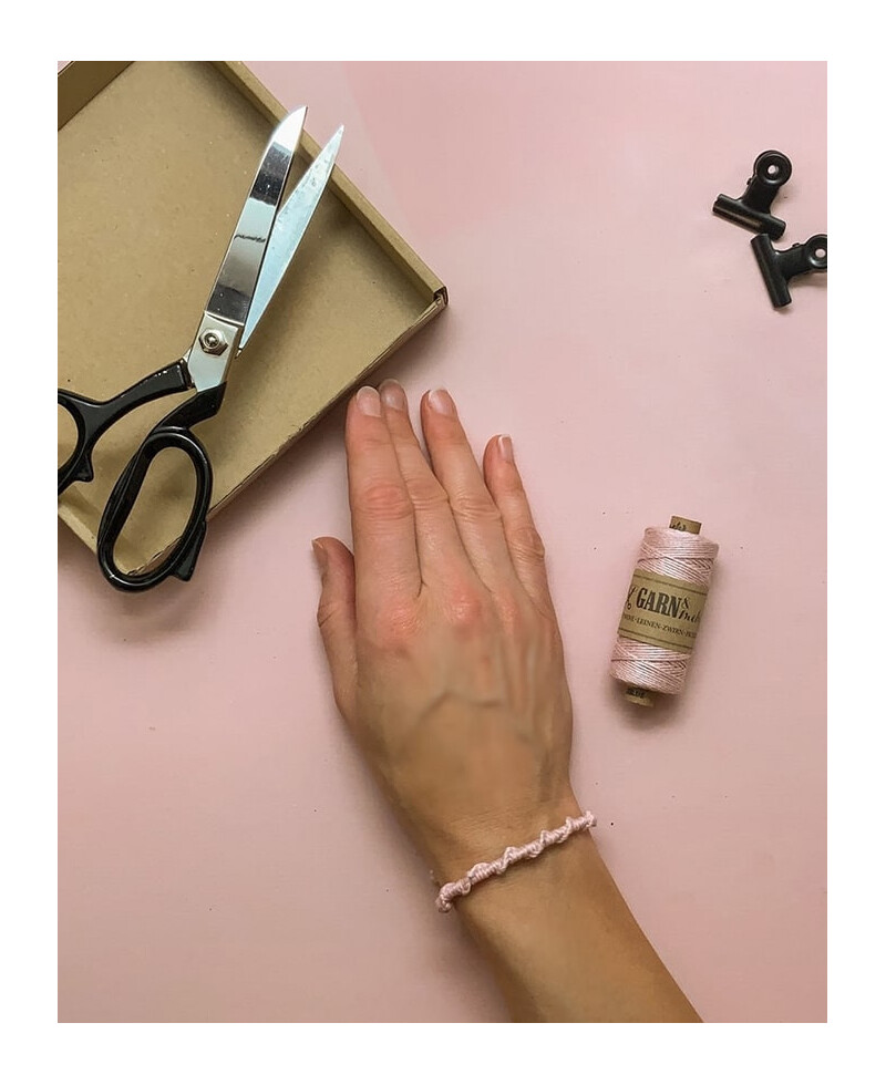 Powdered pink rope for crafts