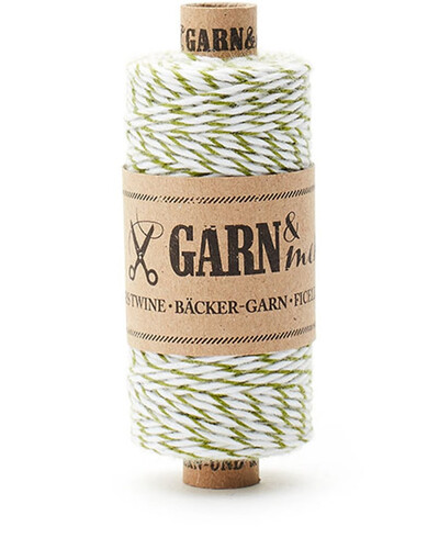 Ficelle blanc vert olive