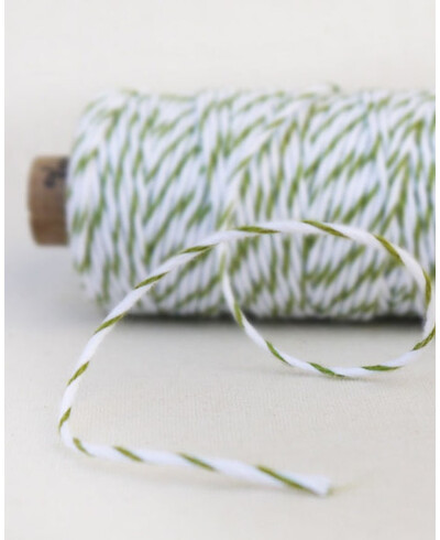 Olive Green White Twine Garn und Mehr | Hochzeitsdekoration