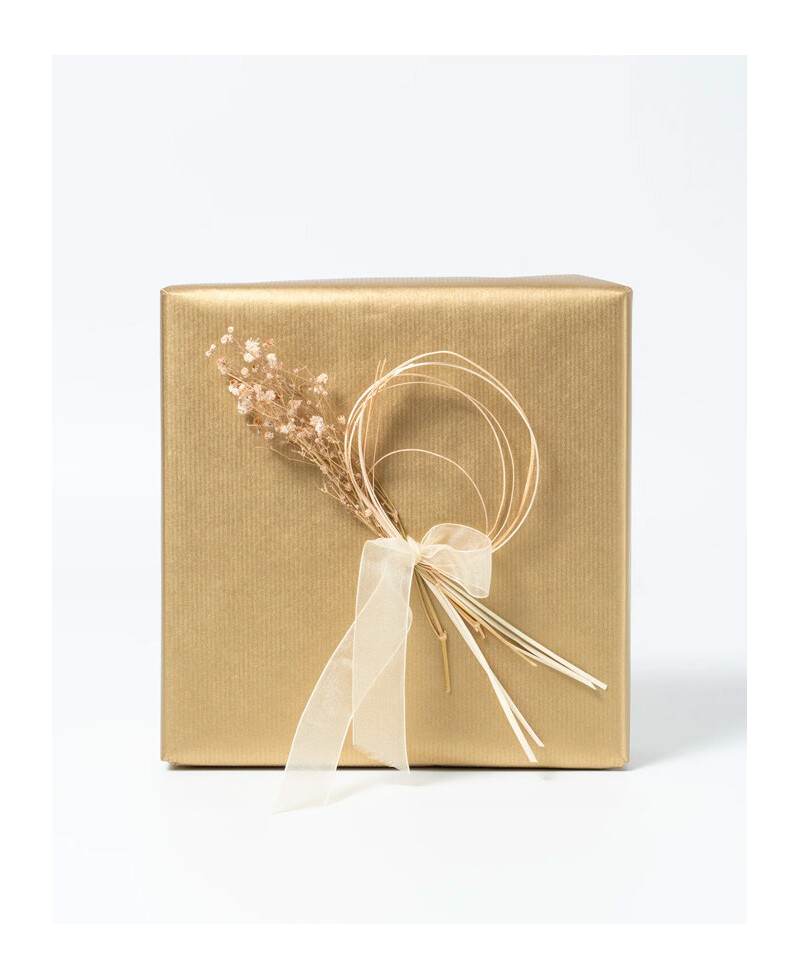 Papel de regalo oro verjurado Papel de regalo oro verjurado