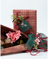 Burgundy checkered wrapping paper