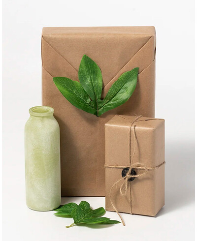 Papel de embrulho kraft marrom natural