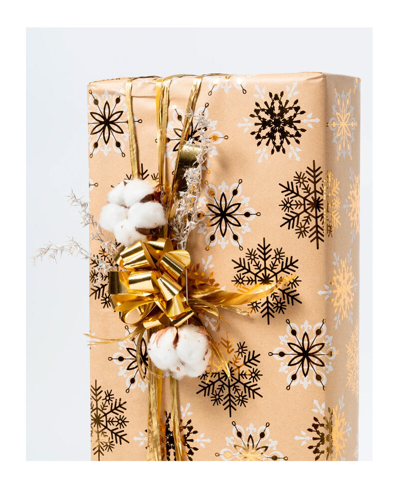 Metallic snowflake wrapping paper Metallic snowflake wrapping paper