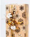 Metallic snowflake wrapping paper