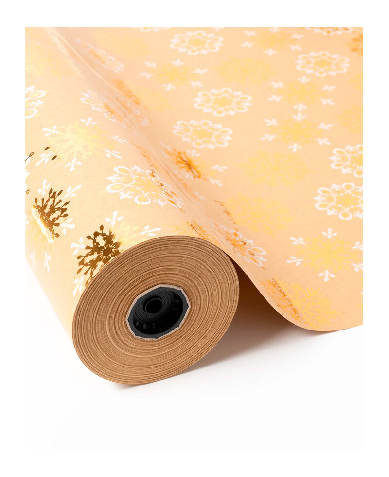 Gold color snow wrapping paper for Christmas Gold color snow wrapping paper for Christmas