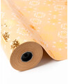 Gold color snow wrapping paper for Christmas