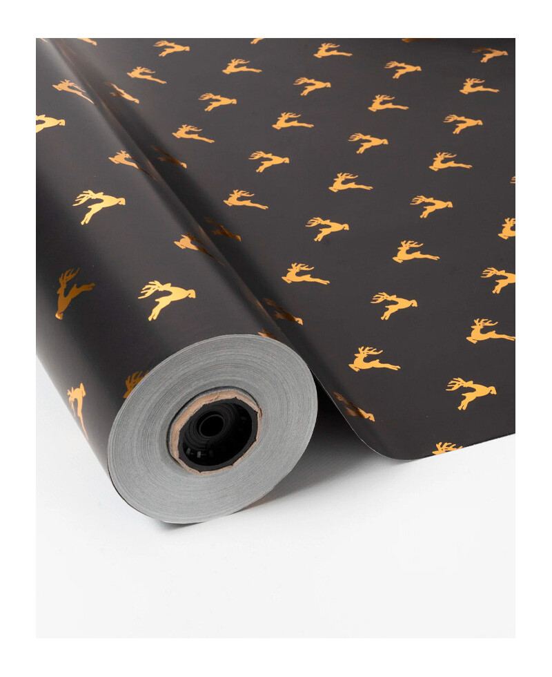 Goldene Rentier-Geschenkpapiere Goldene Rentier-Geschenkpapiere