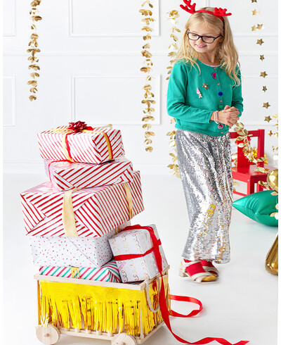 Papier d’emballage pour les cadeaux de Noël