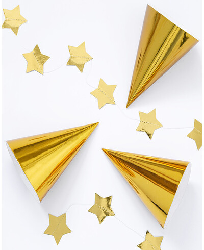 Guirlandas de estrelas douradas
