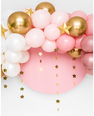 Gold metallic star garlands