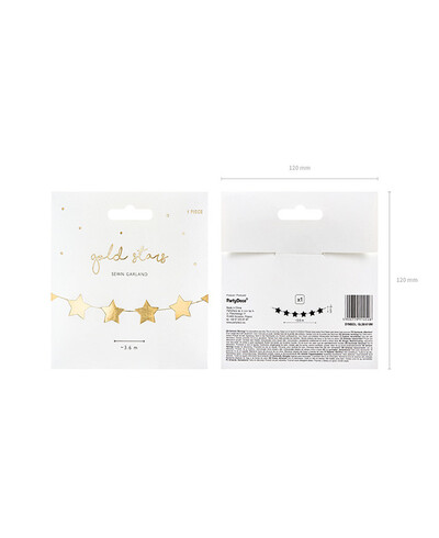 Guirnalda de papel estrellas oro para decoración