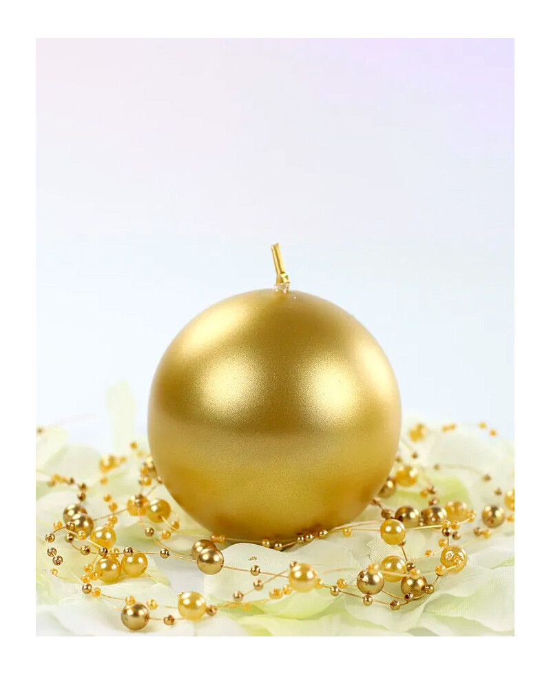 Candela con sfera d'oro Candela con sfera d'oro