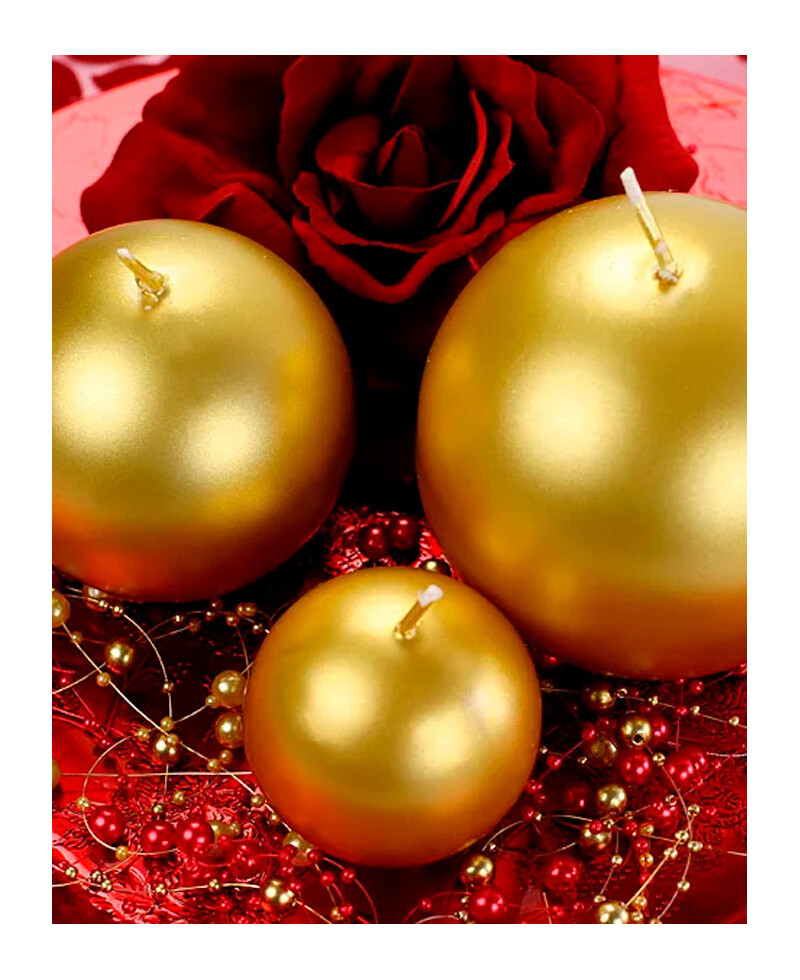 Candele a sfera d'oro Candele a sfera d'oro