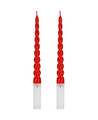 Elongated candles with Santa's face