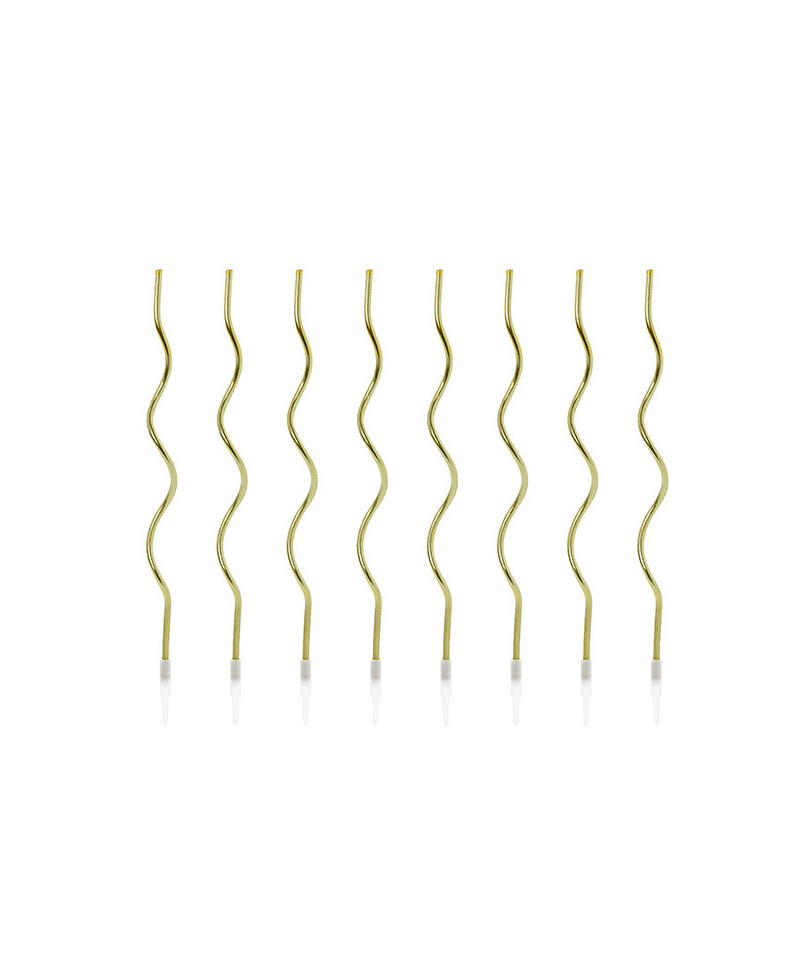 Goldene gewellte Kerzen