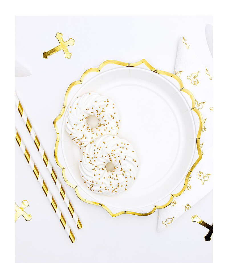 Goldenes Partypapier-Geschirr Goldenes Partypapier-Geschirr