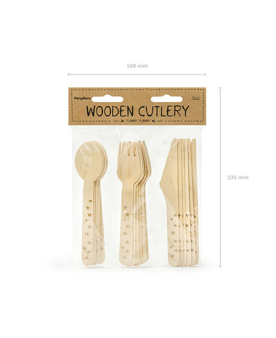 Goldener Stern Holzbesteck