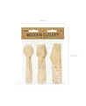 Golden star wooden cutlery
