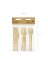Wooden cutlery with golden stars