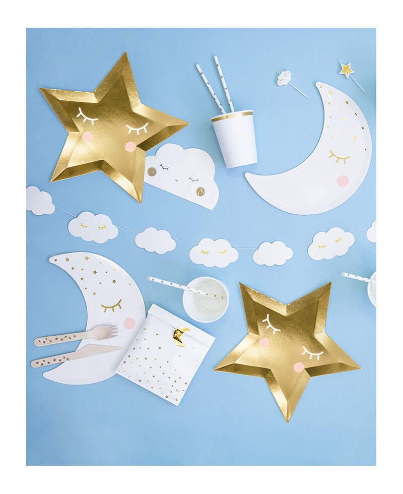 Cannuccia di carta originale con stelle dorate Cannuccia di carta originale con stelle dorate