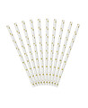 Paper straws with golden stars