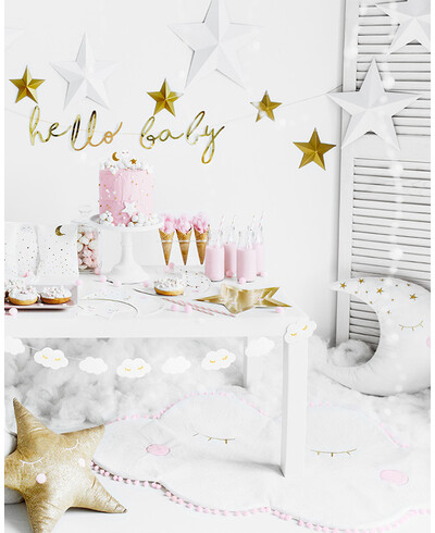 Paper straws with golden stars for drinks