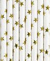 Papierstrohhalme mit goldenem Stern