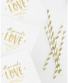 Cannucce di carta dorate