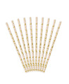 Gold and pink paper straws