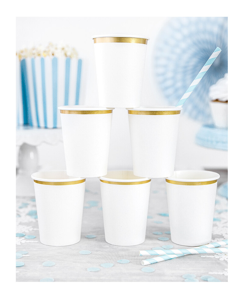 Pappbecher mit Goldrand Pappbecher mit Goldrand