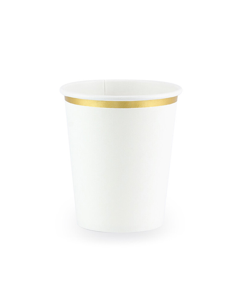 Pappbecher mit Goldrand Pappbecher mit Goldrand