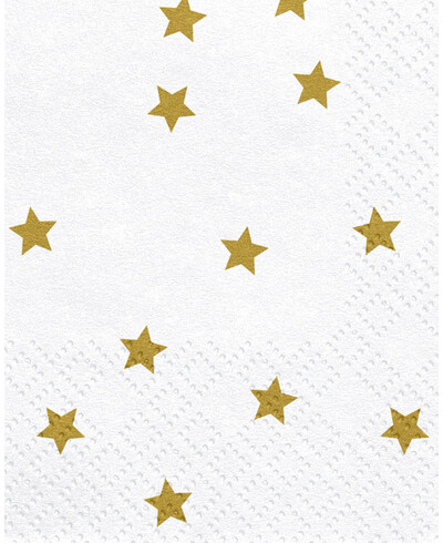 Guardanapos de papel estrela dourada