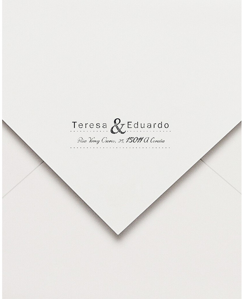 sello de caucho postal ampersand