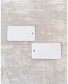 Etiquetas blancas rectangulares