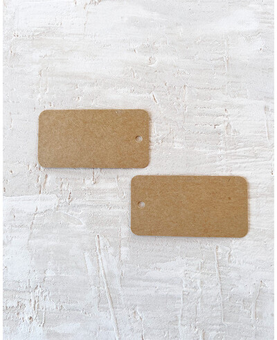 Etiquetas kraft rectangulares