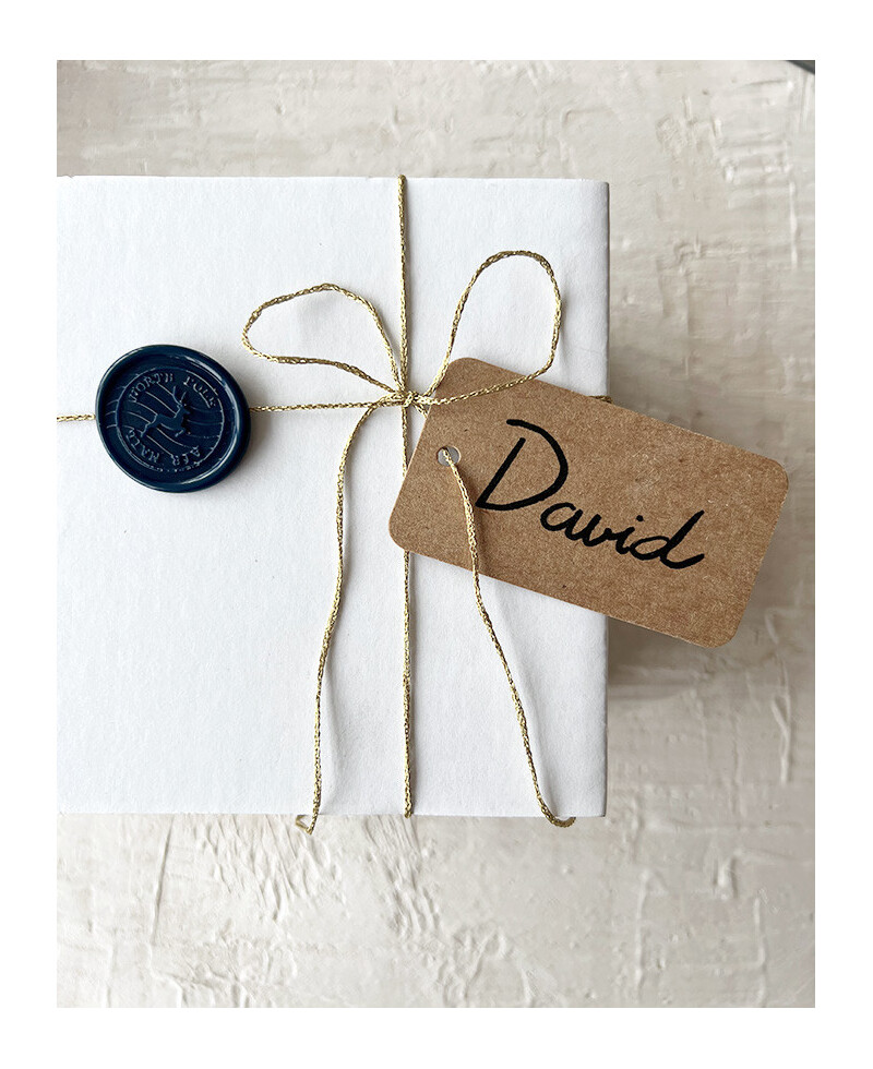 Rectangular kraft paper label