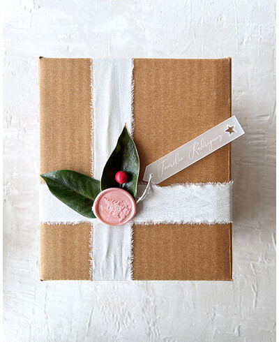 Dekoration für Geschenke personalisiertes Etikett mit Namen