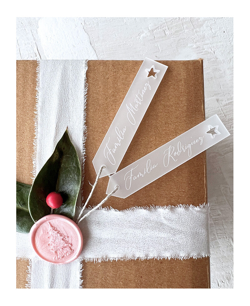 Packung mit personalisierten Weihnachtsetiketten Packung mit personalisierten Weihnachtsetiketten