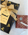 Etiqueta de correo Santa Claus color oro