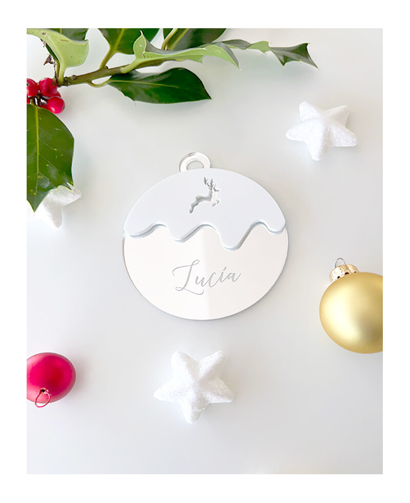 Reindeer Christmas ball with personalized name Reindeer Christmas ball with personalized name
