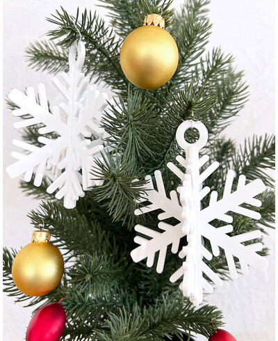 bola de Natal de floco de neve 3d
