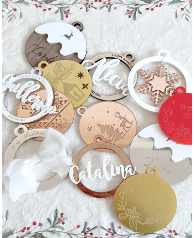 Bolas de navidad personalizadas con tu nombre